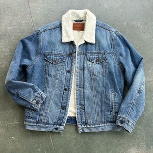 Lucky Brand Jean Sherpa Trucker Jacket